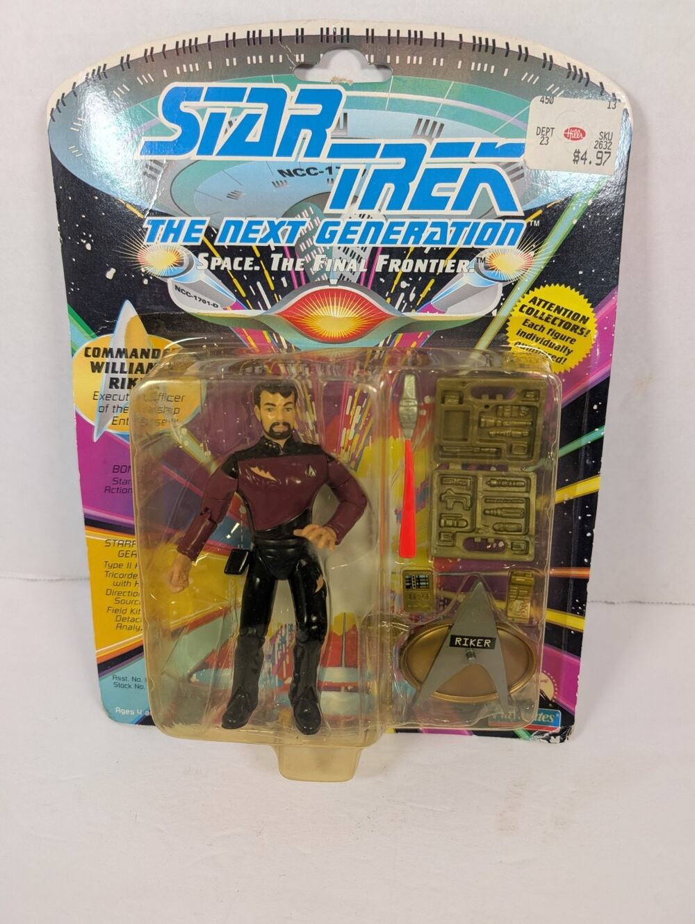 Playmates Toys Star Trek The Next Generation Commander William T. Riker